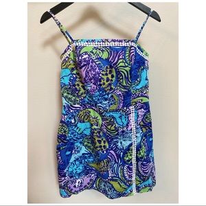Size 6 Lilly Pulitzer Jessie Romper Cattitude EUC